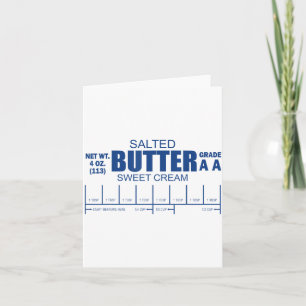 Funny Foodie Baker Baking Salted Butter  Card