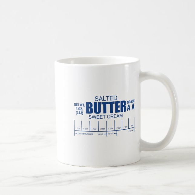 Funny Foodie Baker Baking Salted Butter  Coffee Mug (Right)