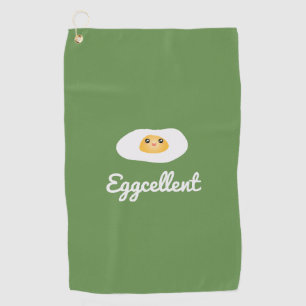 Funny Foodie Cute Egg Eggcellent Humourous Food Golf Towel