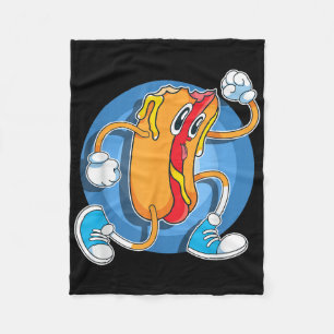 Funny Foodie Hot Dog Lover Fast Food Franks Sausag Fleece Blanket