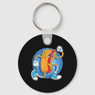 Funny Foodie Hot Dog Lover Fast Food Franks Sausag Key Ring