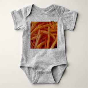 funny foodie humour junk food snack french fries baby bodysuit