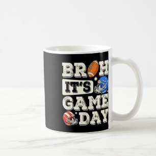 Funny Football Boy Teens Bruh Its Game Day America Coffee Mug