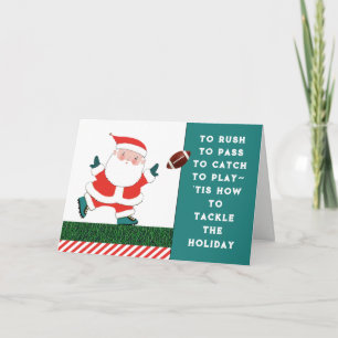 Funny Football Christmas Holiday Card