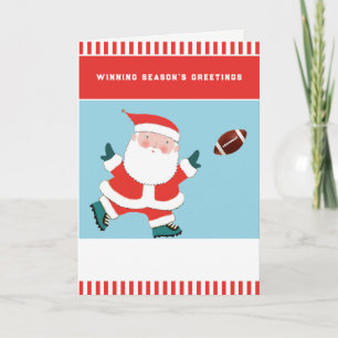 Funny Football Christmas Holiday Cards