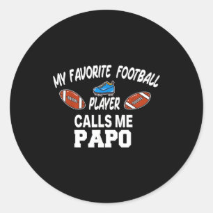 Funny Football Dad Pride Pa Fan Srts Family  Classic Round Sticker