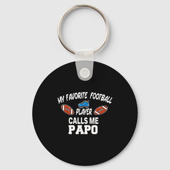 Funny Football Dad Pride Pa Fan Srts Family  Key Ring (Front)