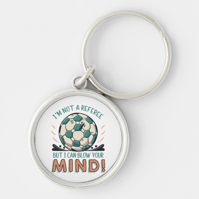Funny Football Design Key Ring (Front)