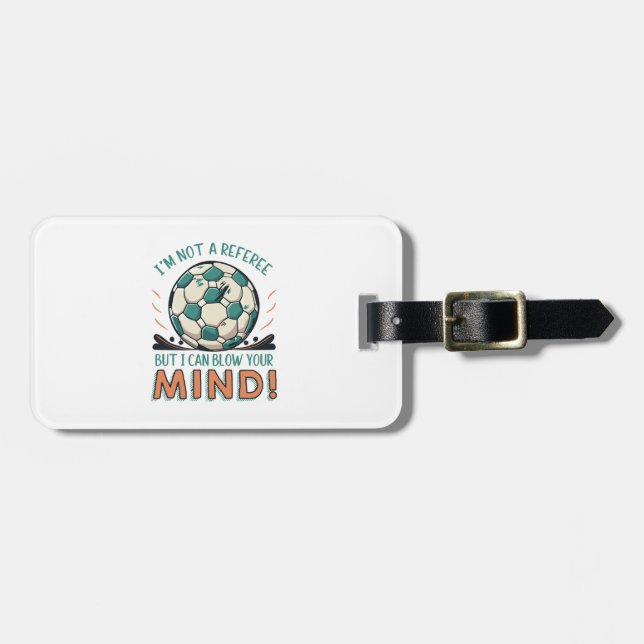 Funny Football Design Luggage Tag (Front Horizontal)