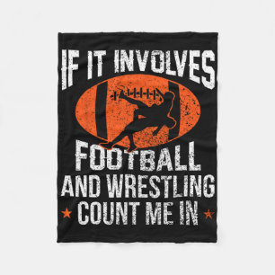 Funny Football Designs For Kids Women - Men Tee Un Fleece Blanket