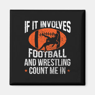 Funny Football Designs For Kids Women - Men Tee Un Magnet