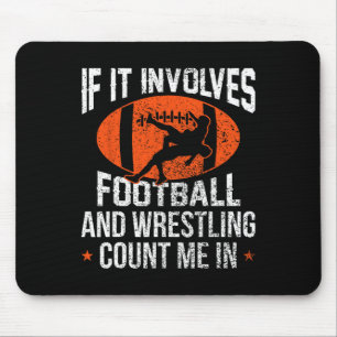 Funny Football Designs For Kids Women - Men Tee Un Mouse Pad