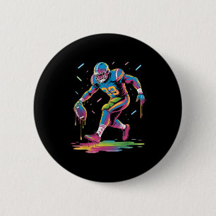 Funny Football Drip Boy Kid Youth Tie Dye Dripng F 6 Cm Round Badge