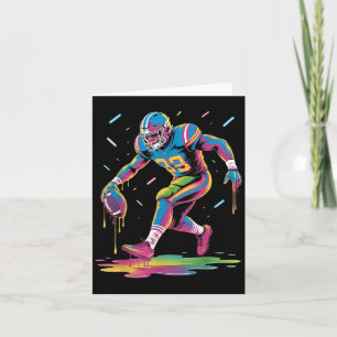 Funny Football Drip Boy Kid Youth Tie Dye Dripng F Card