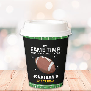 Funny Football Field Birthday boy Paper Cups