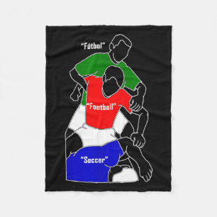 Funny Football Fútbol Soccer Fleece Blanket