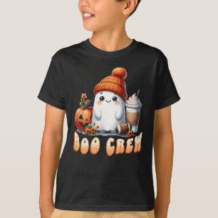Funny Football Halloween Boo Crew Cute Ghost T-Shirt