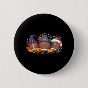 Funny Football Halloween Thanksgiving Xmas Spooky 6 Cm Round Badge