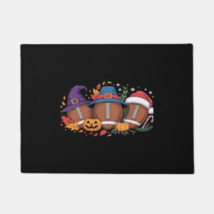Funny Football Halloween Thanksgiving Xmas Spooky  Doormat