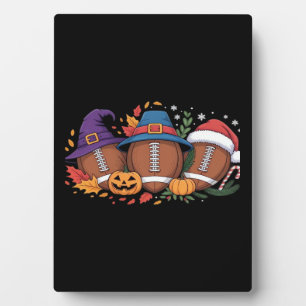 Funny Football Halloween Thanksgiving Xmas Spooky  Plaque