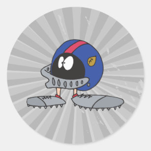 Cartoon Football Helmet Stickers Zazzle Au