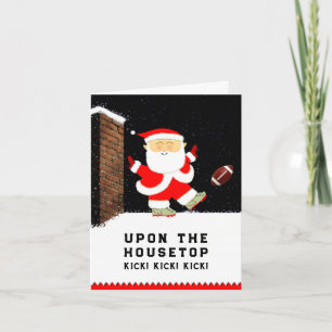 Funny Football Holiday Card