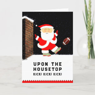 Funny Football Holiday Card