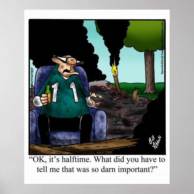 Funny Football Humour Poster (Front)