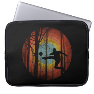 FUNNY FOOTBALL IN THE WOODS FOREST LAPTOP SLEEVE