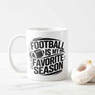 Funny Football is My Favourite Season Player Coach Coffee Mug