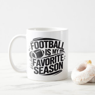 Funny Football is My Favourite Season Player Coach Coffee Mug