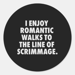 Funny Football Lineman For Men Offensive Classic Round Sticker