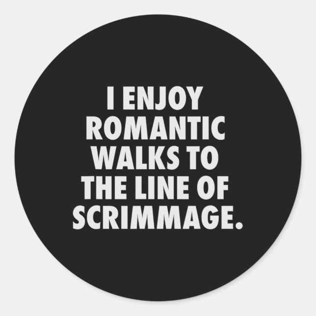 Funny Football Lineman For Men Offensive  Classic Round Sticker (Front)