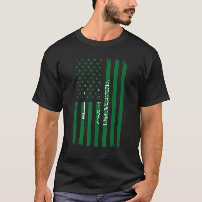 Funny Football Lover Saudi Arabia Saudis Flag Socc T-Shirt (Front)