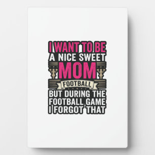 Funny Football Mum Vintage Engraving Shirt Design_ Plaque