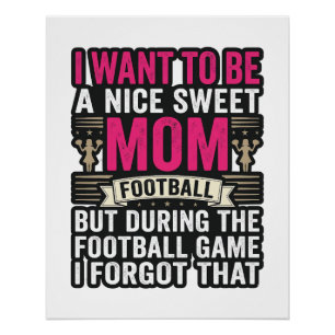 Funny Football Mum Vintage Engraving Shirt Design_ Poster