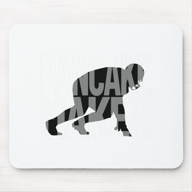 Funny Football Player Meme Lineman Pancake Maker  Mouse Pad (Front)