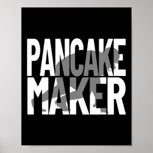 Funny Football Player Meme Lineman Pancake Maker  Poster