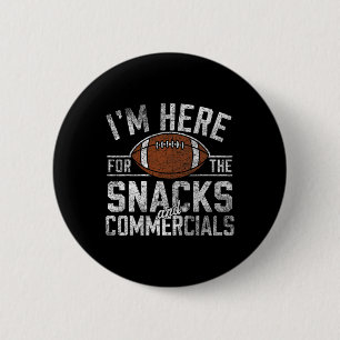Funny Football Snacks And Commercials Gifts For Me 6 Cm Round Badge