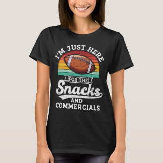 Funny Football Snacks & Commercials Game Day T-Shirt