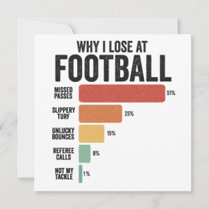 Funny Football Sport Why I Lose At Rugby Game   Holiday Card