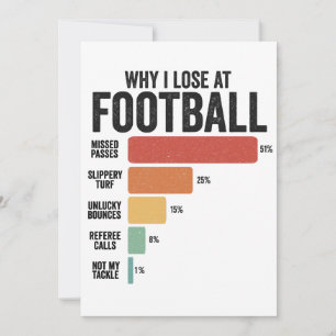 Funny Football Sport Why I Lose At Rugby Game   Holiday Card