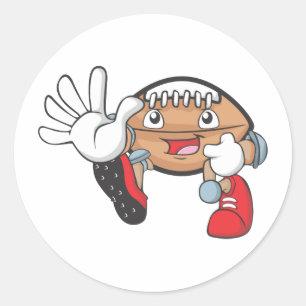 Funny Football T-Shirts Funny Football Gifts Classic Round Sticker