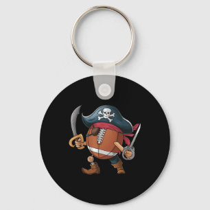 Funny Footbyll Pirate Halloween Mens Womens Kids F Key Ring