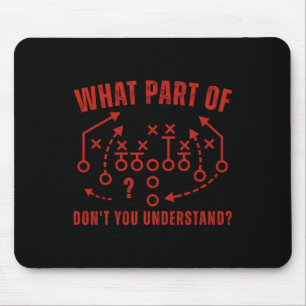 Funny Footll Coach Graphic Footll Player Fan Socce Mouse Pad