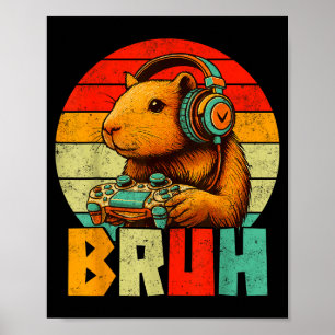 Funny For Capybara Lovers Mens Boys Kids Graphics  Poster