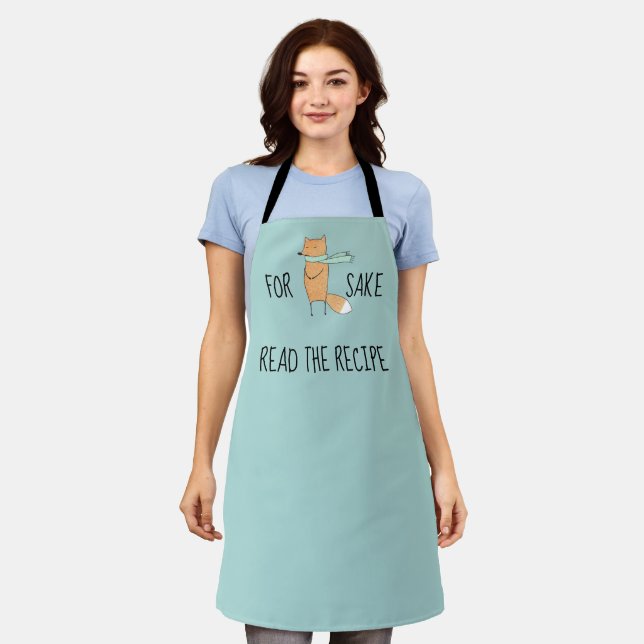 Funny For Fox Sake Read Recipe   Apron (Worn)