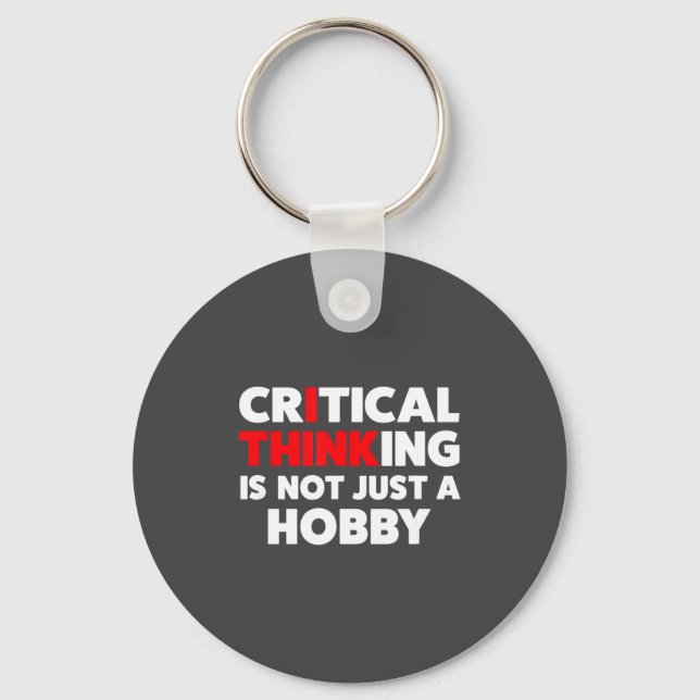 Funny For Skeptics - Critical Thinking Quotes Scie Key Ring (Front)