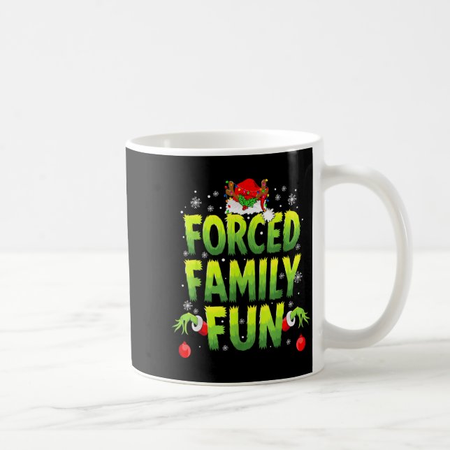Funny Forced Family Fun Christmas Holiday Men Kids Coffee Mug (Right)