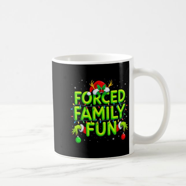 Funny Forced Family Fun Christmas Holiday Shirt Me Coffee Mug (Right)